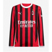 Camisa de Futebol AC Milan Equipamento Principal 2024-25 Manga Comprida